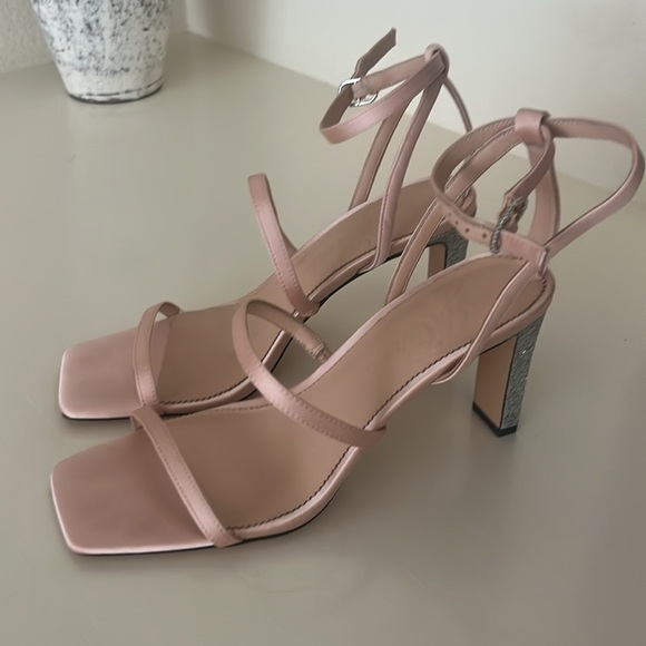 J Crew Ava Satin Evening Sandal Sz 8.5 - Picture 2 of 4
